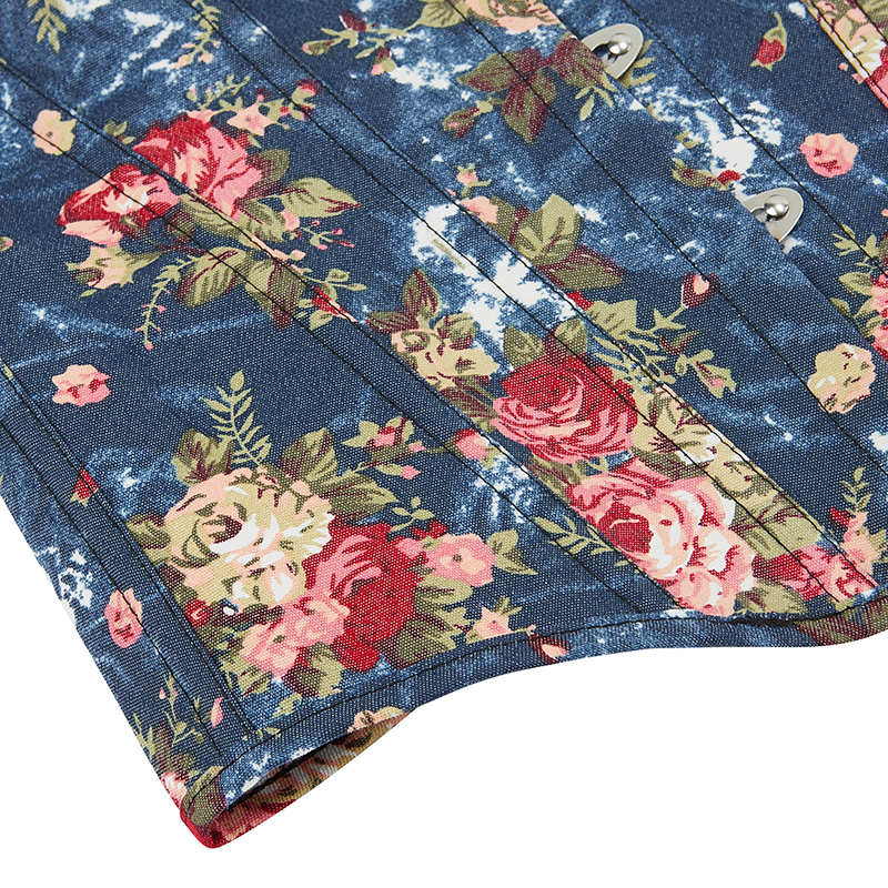 Sexy Lingerie Gothic Corset Steampunk Floral Fantasy Burlesque Denim Corsets Corset