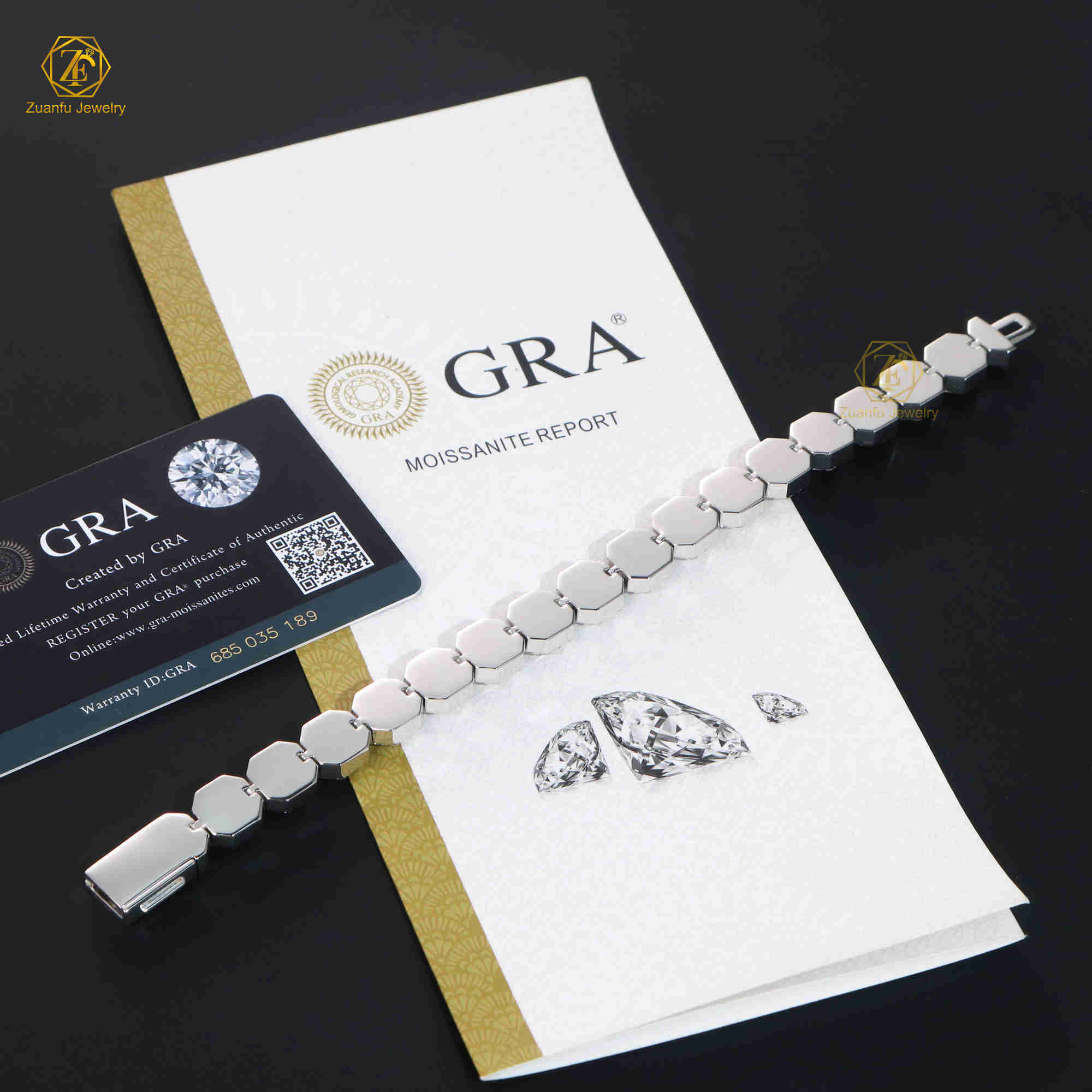 Customized 6.5mm Moissanite Halo Hip Hop Bracelet 11mm Width 925S Solid White Gold Plated Moissanite Cuban Bracelet For Rapper