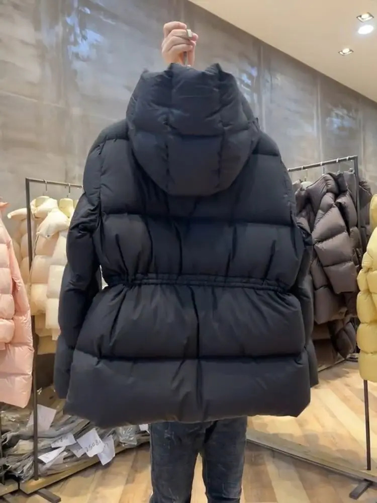 Gagarich Elegant Woman Black Cotton Jacket Warm Winter 2024 Feel Thick Coat Cotton Parkas Clothing 241231bj