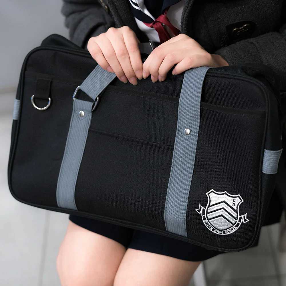 Amamiya Ren Joker Syujin High School cosplay Student JK Uniform Shooter Bag Travel Black Handbag Accessories Y241231