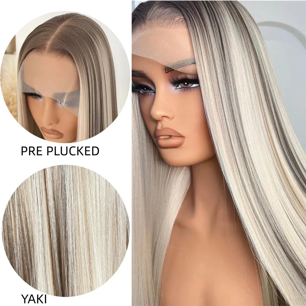 Deep Blonde Hair Body Wave Lace Frontal Wig Simulation Human Hair Wigs 13x4 HD Glueless Preplucked Wigs Transparent Lace Front Ready To Wear 250 Densi