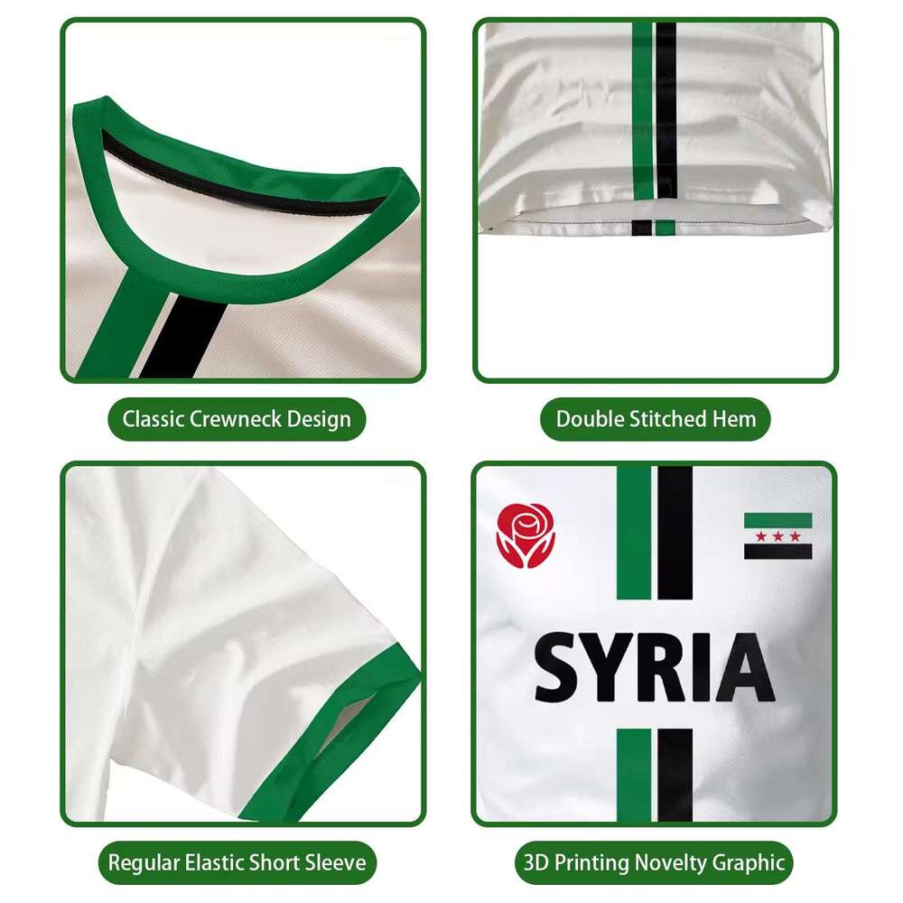 Syrian Sensation -3D Printed Casual Street Clothing Men's Short sleeved T-shirt
