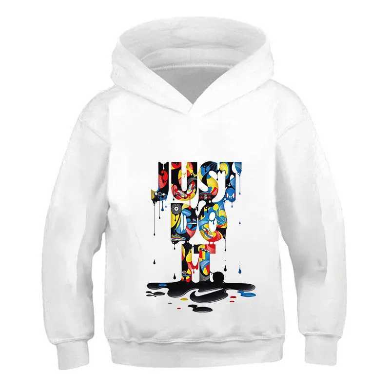 Men's Hoodies Sweatshirts Cool Letter Printed Childrens Hoodie Boys Top Girls Autumn and Winter New Lightweight Slim Loose Comfortable Kids Clothing J241230