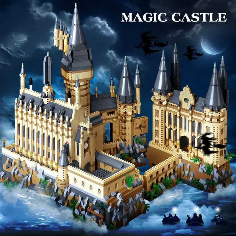 Micro Bricks City Creative Medieval Magic Castle Series School Architecture Palace Model Building Blocks Gifts Childrens Assembly Toys W250102