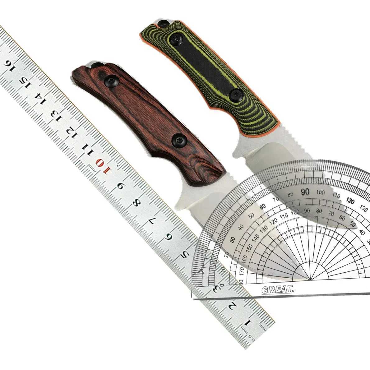 Hot Selling BM 15017 Hunt Hidden Canyon Hunter Drop Point Fixed Blade Knife Wood / G10 Handle Tactical Survival Camping KnivesXJ250102