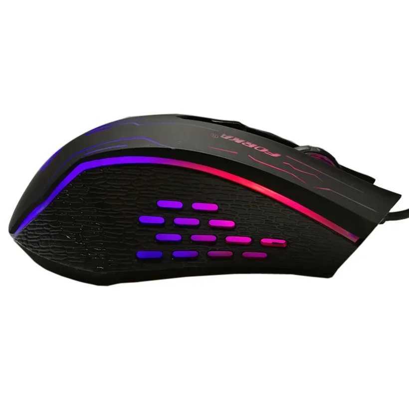 New Arrival FORKA Silent Click USB Wired Gaming Mouse 6 Buttons 3200DPI Mute Optical Computer Mouse Gamer Mic for PC Laptop Gaming Mouse T250102