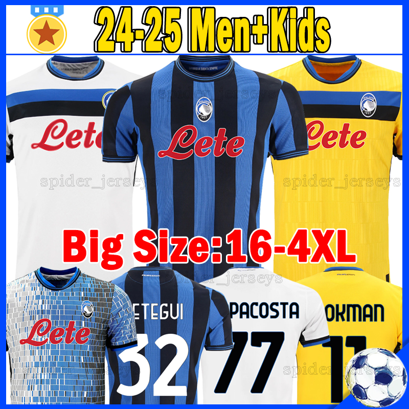 XXXL 4XL 24 25 Atalanta B.C. RETEGUI Soccer Jerseys LOOKMAN DE KETELAERE ZAPPACOSTA 2024 2025 SCAMACCA PASALIC SAMARDZIC DE ROON HIEN BRESCIANINI Men Football Shirts
