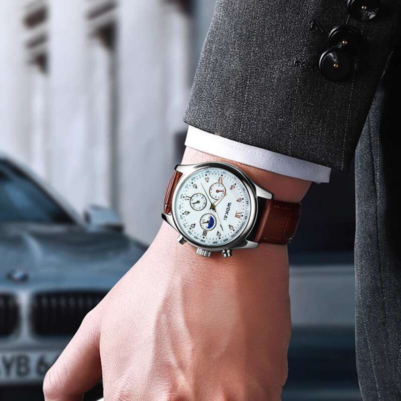 Watch Men Belt Fashion Quartz Watches Men's Rome Business Student Sport Waterproof Glow-In-The-Dark Clock 0 es 's