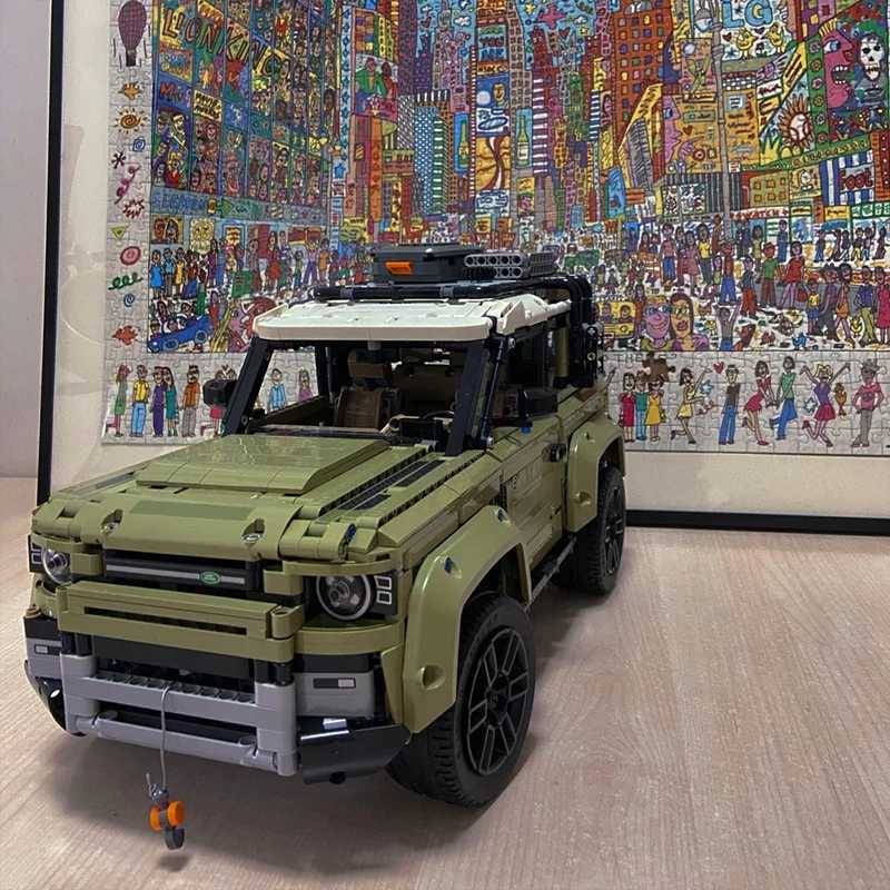 Technical Rover Defender Collectors Block Set Classic Off Road Vehicle Model Creative Gift for Soil Bike Enthusiasts W250102