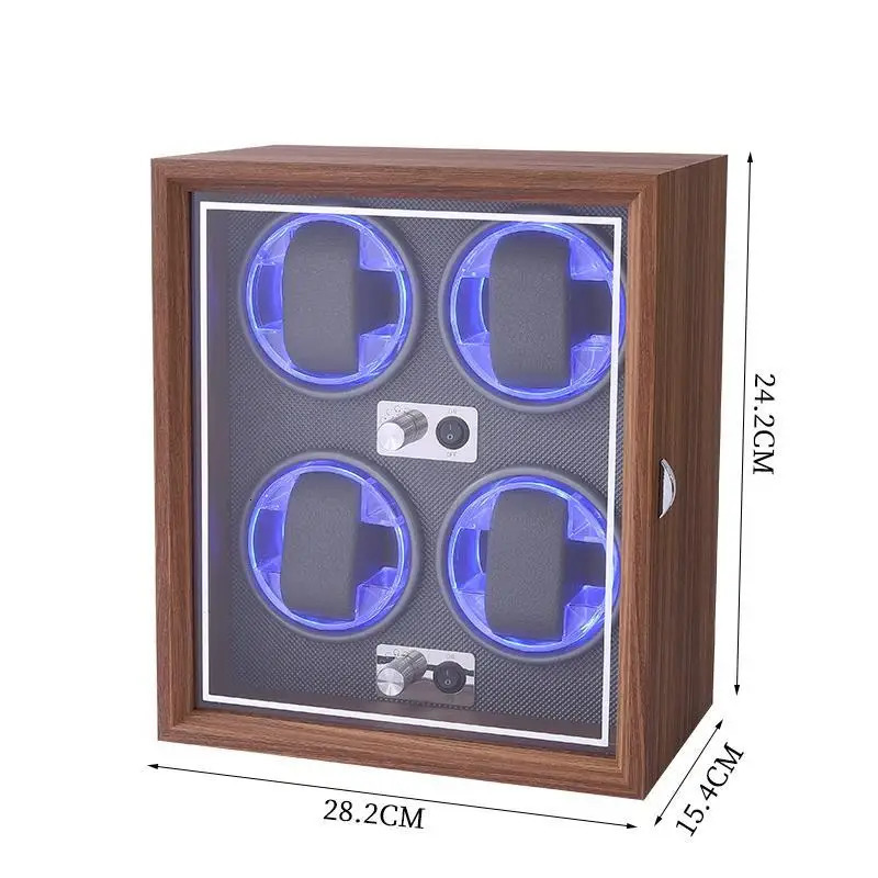 Watch Winder For Automatic Watches Box Mechanical Watches Rotator Holder Wood Case Winding Cabinet Storage Display Boxes 250102