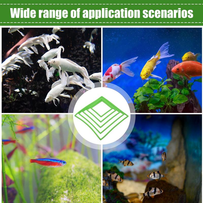 Square Aquarium Floating Plant Corral 5 Sizes 10 Pcs Aquarium Floating Plant Rings Suitable For Flakes And Floating Fish Pellets