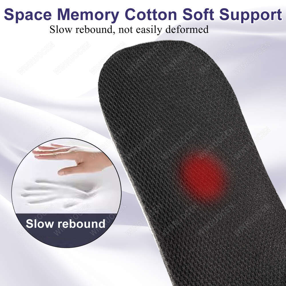 WINRUOCEN 2-5cm Half Height Increase Insoles Hard Breathable Heel Insert Sports Shoes Pad Cushion Elevator Unisex