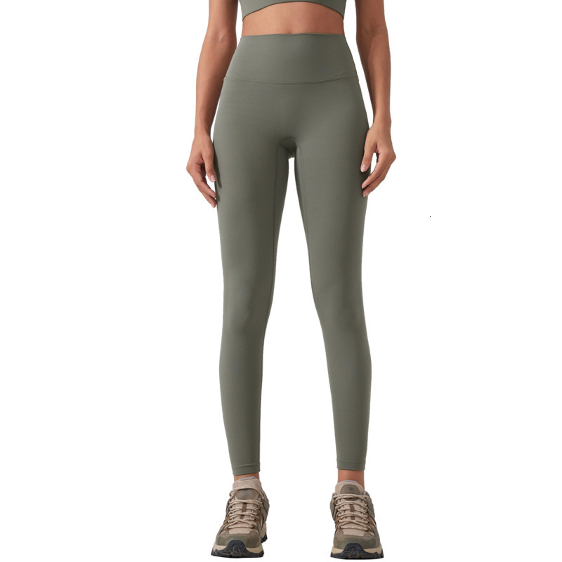 Solid Color Women yoga pants Sports Leggings Gym Wear Trousers High Waist Elastic Fitness Lady Overall Tights Naked Material Workout Shorts