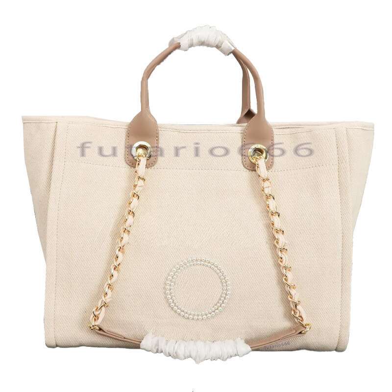 2024 Designer Summer Hot Beach Fashion Cotton en Denim Large Capacity Shopping Tote Strap Versatile Bag Dhgate