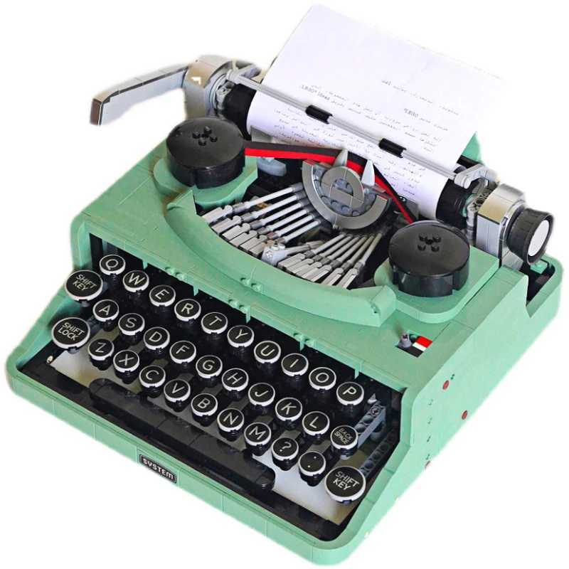 2079PCS Ideas Retro pewriter 21327 Building Blocks MOC Construction Bricks Toy Home Decoration Best Gift For Kids ChildrenXJ250102