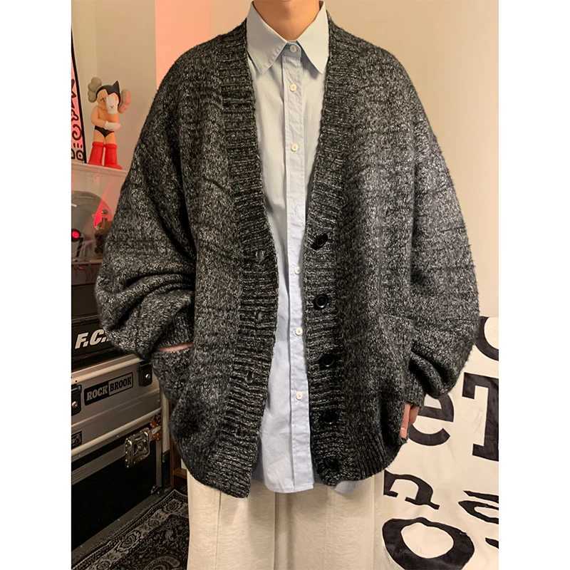 New Arrival New autumn and winter V-neck cardigan wool sweater for men loose and casual knitted sweater trend Dali simple full matching street soft ja