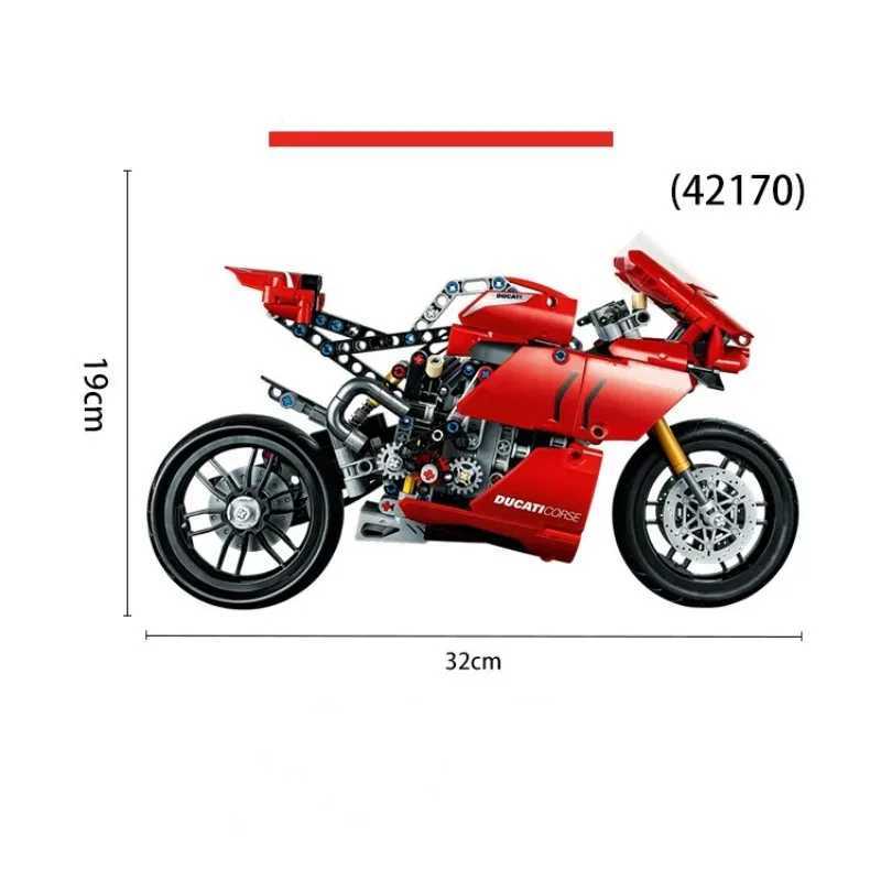 Technical motorcycle building block Ducated MOC 42107 motorcycle model mechanical brick assembly difficulty toy childrens gift W250102