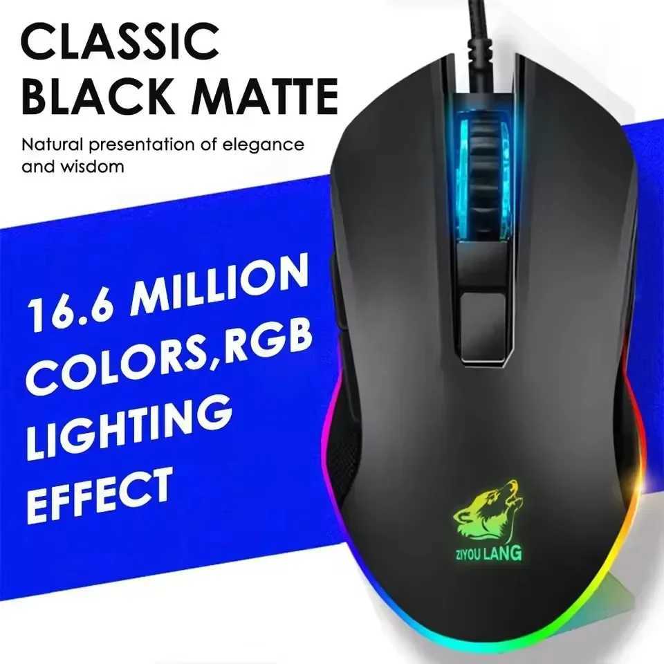 High Quality 3 adjustable DPI gaming mouse with RGB backlight wired USB optical computer mouse with 6 buttons ergonomic gaming laptop mouse Z250102