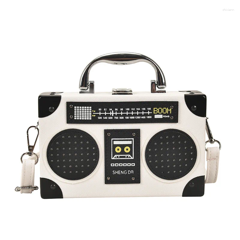 2025 NEW Shoulder Bags Fashion Radio Box Bag 2025 European And American Creative Personality Funny Retro Messenger Women zhanyishengli