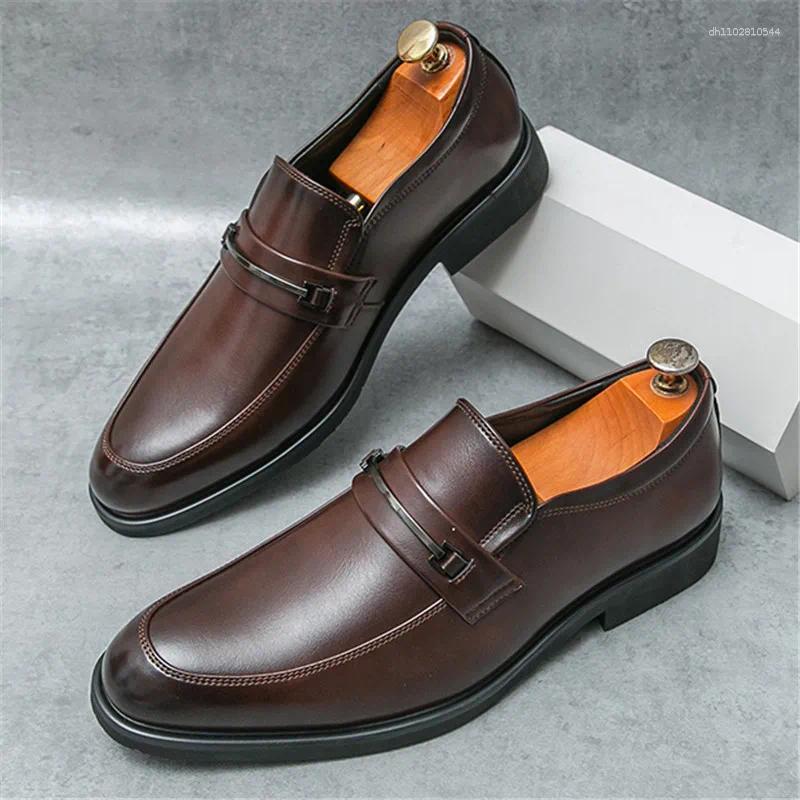 Dress Shoes Designer British Gentleman Brown Black Business Casual For Men Formal Wedding Homecoming Footwear Zapatos Hombre