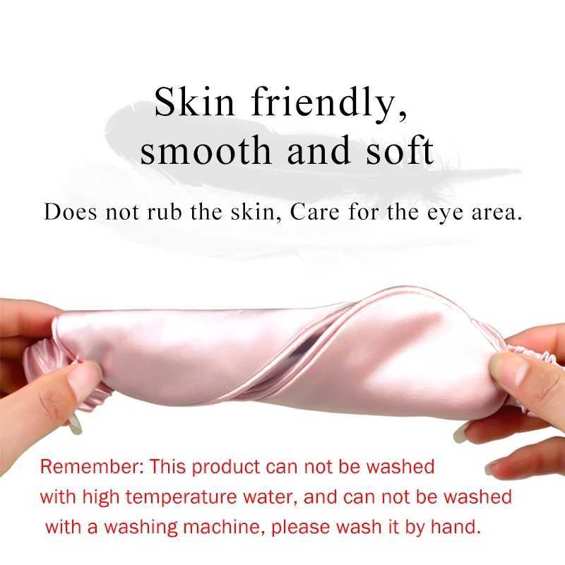 3D Natural Silk Sleep Mask Eye Masks Cover Portable Travel Eyepatch Double-Side Shading Eyeshade Health Sleeping Eye Care ToolsXJ250103