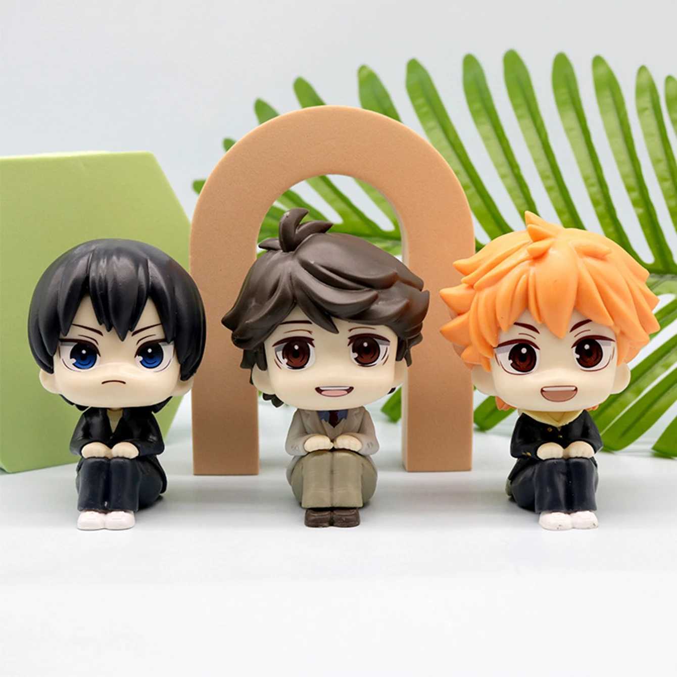9cm Haikyuu!! Anime Figure Look Up Shoyo Hinata Action Figure Q Version o Kageyama Figurine PVC Collection Model Doll ToysXJ250103