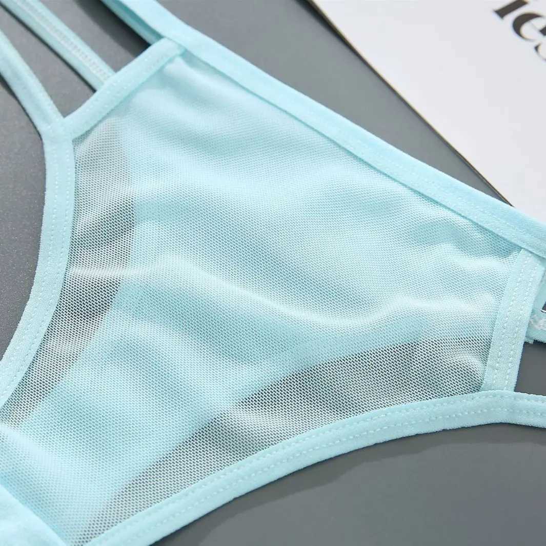 Thin mesh sexy lingerie womens cotton crotch hollow seamless underwear low waist underwear W250103