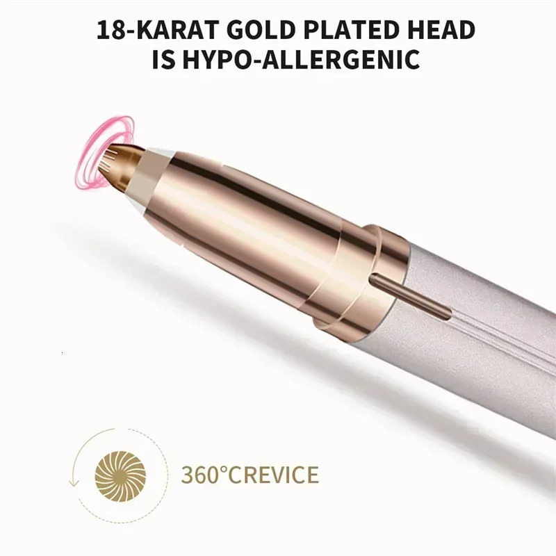 Womens Electric Eyebrow Trimmer Eye Brow Shaper Pencil Face Hair Remover Women Automatic Eyebrow Shavers Painless Hair Removal 241226