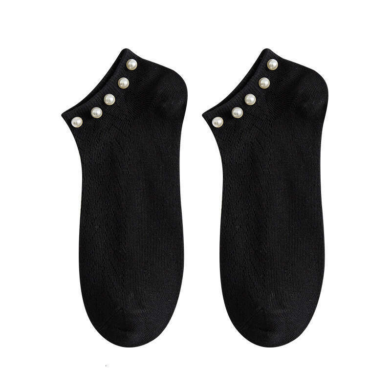 Spring New Product: Pearl Boat Japanese Fresh And Girlish Style, Socks, Shallow Mouth Lace Short Tube, Women's Socks