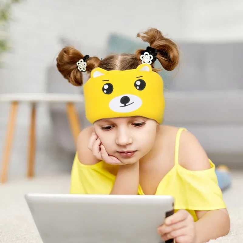 Soft s Animal Headband Activate SIRI Hi-Fi Stereo Bass Music Sleep Eye Mask Wireless Bluetooth-compatible Headphones with MicXJ250103