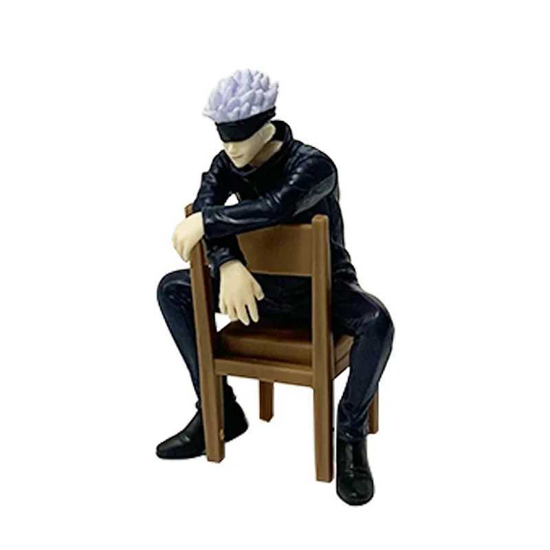 11CM Gojo Satoru Anime Jujutsu Kaisen Figure Satoru Gojo Rest Time Sitting Position Comes With Stool Gift Toy Action Figure PVCXJ250103