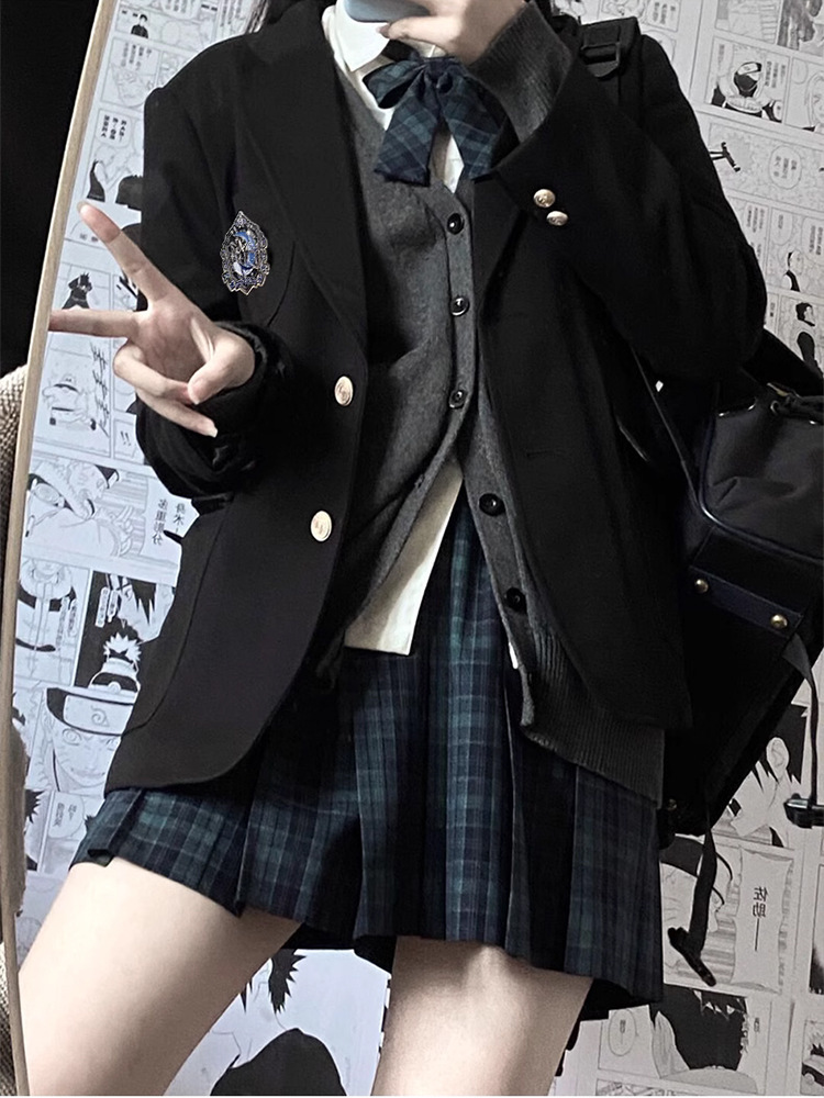 J13Korean style suit jacket for female students, college style, JK uniform suit, small suit