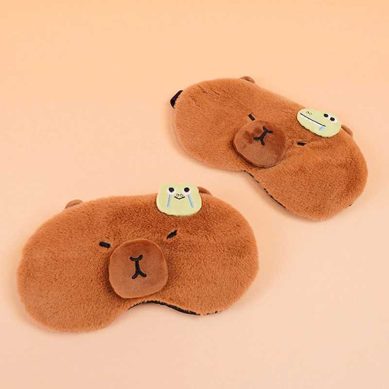 Cartoon P Capybara Sleep Mask Alleviates Fatigue Comfort Eyeshade Home Lunch Break Travel Sleeping Eye Mask EyepatchXJ250103