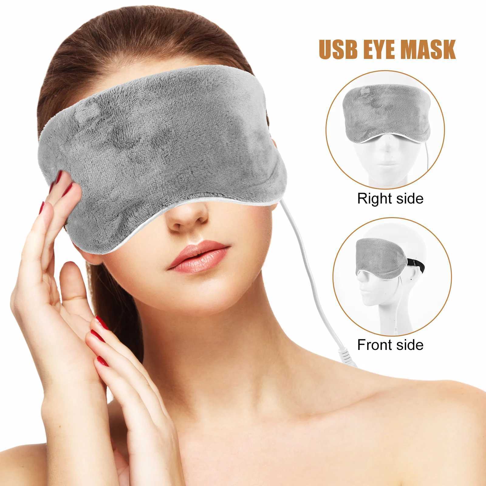 USB Eye Mask Heat Compress Blindfold Sleeping Steaming Heated Masks for Dry Eyes Nose Warming Streamer RechargeableXJ250103