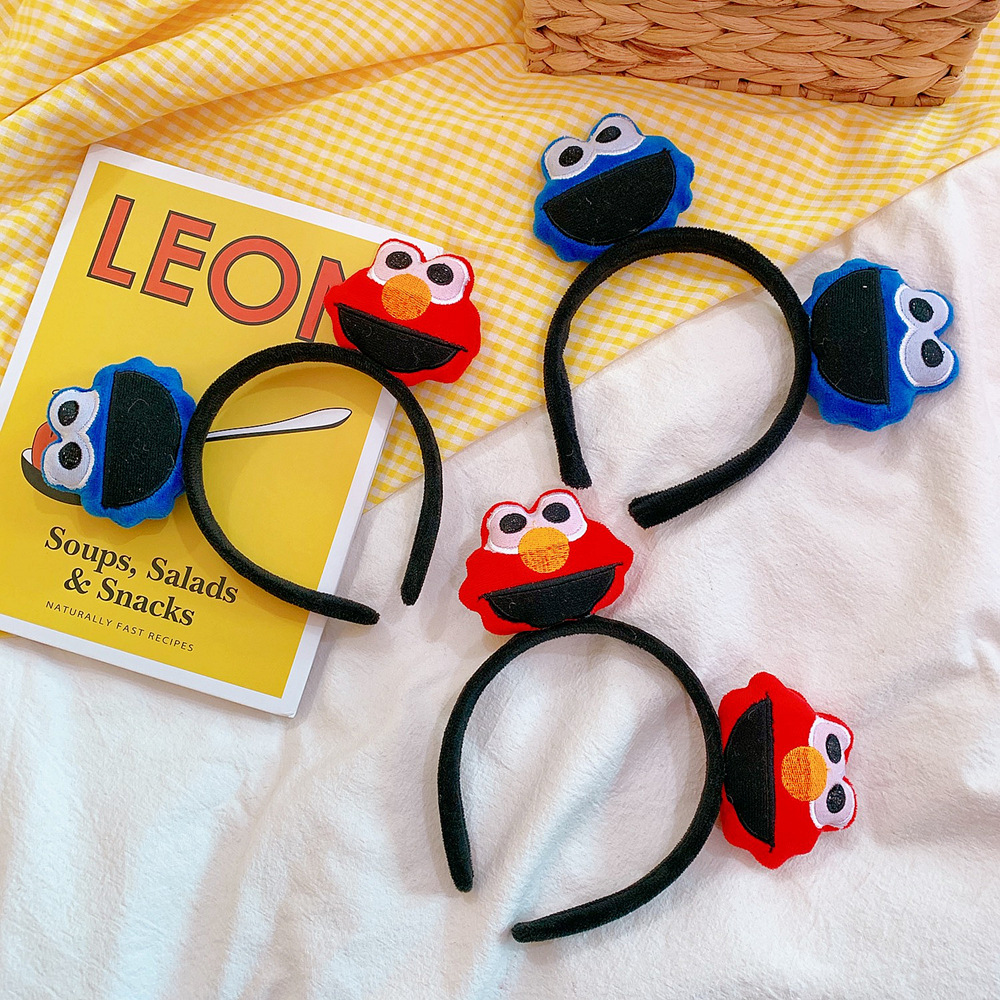 12pcs/lot Cute Elmo Furry Doll Kids Grown-up Party Headdress Headband Hairband Birthday Festival Party Costume Favor Goodie
