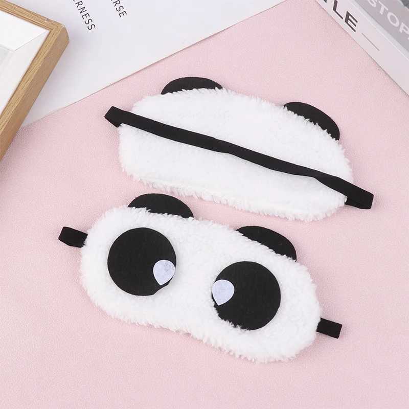 Kawaii P Panda Face Eye Mask Travel Sleeping Soft P Eyeshade Portable Sleeping Cover Eye Band Shade Rest EyepatchXJ250103