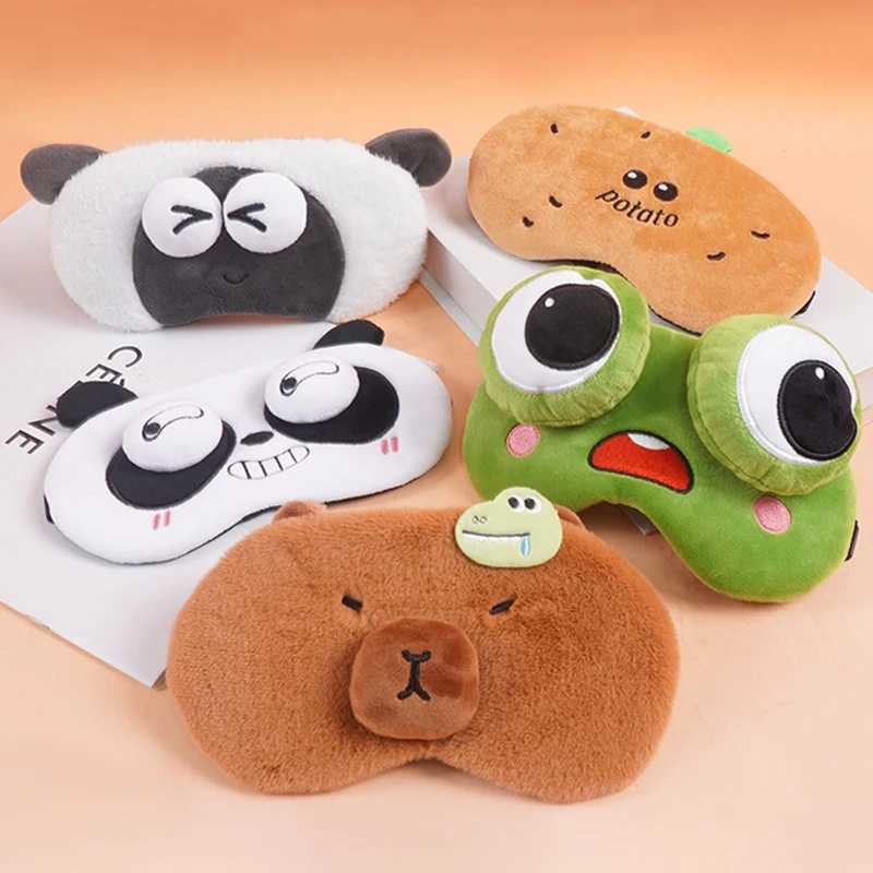 Cartoon Kawaii Lunch Nap Eye Protection Eye Patch Cute Creative P Capybara Ice Compress Light-blocking Eye Mask GiftsXJ250103