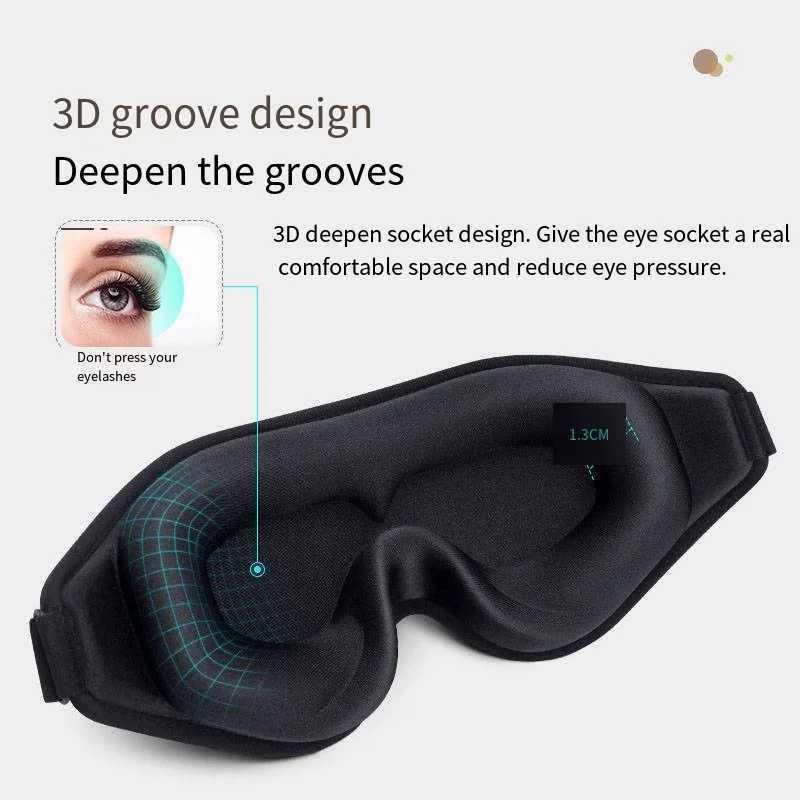 Eye Mask for Sleeping 3D Contoured Cup Blindfold Concave Molded Night Sleep Mask Block Out Light with Women MenXJ250103