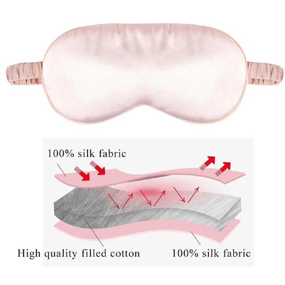 Imitated Silk Eye Patch Shading Sleep Eye Mask Eyepatch Travel Relax Cover Eyeshade Health Sleeping Shield Eye Care ToolXJ250103