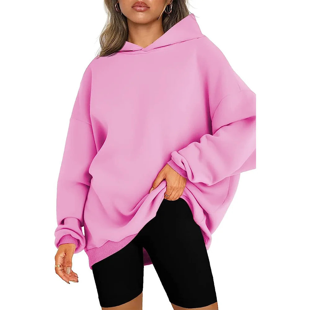 Hoodies for Women Oversized Hooded Sweatshirts Fleece Casual Long Sleeve Pullover Loose Lightweight Fall Clothes 250103