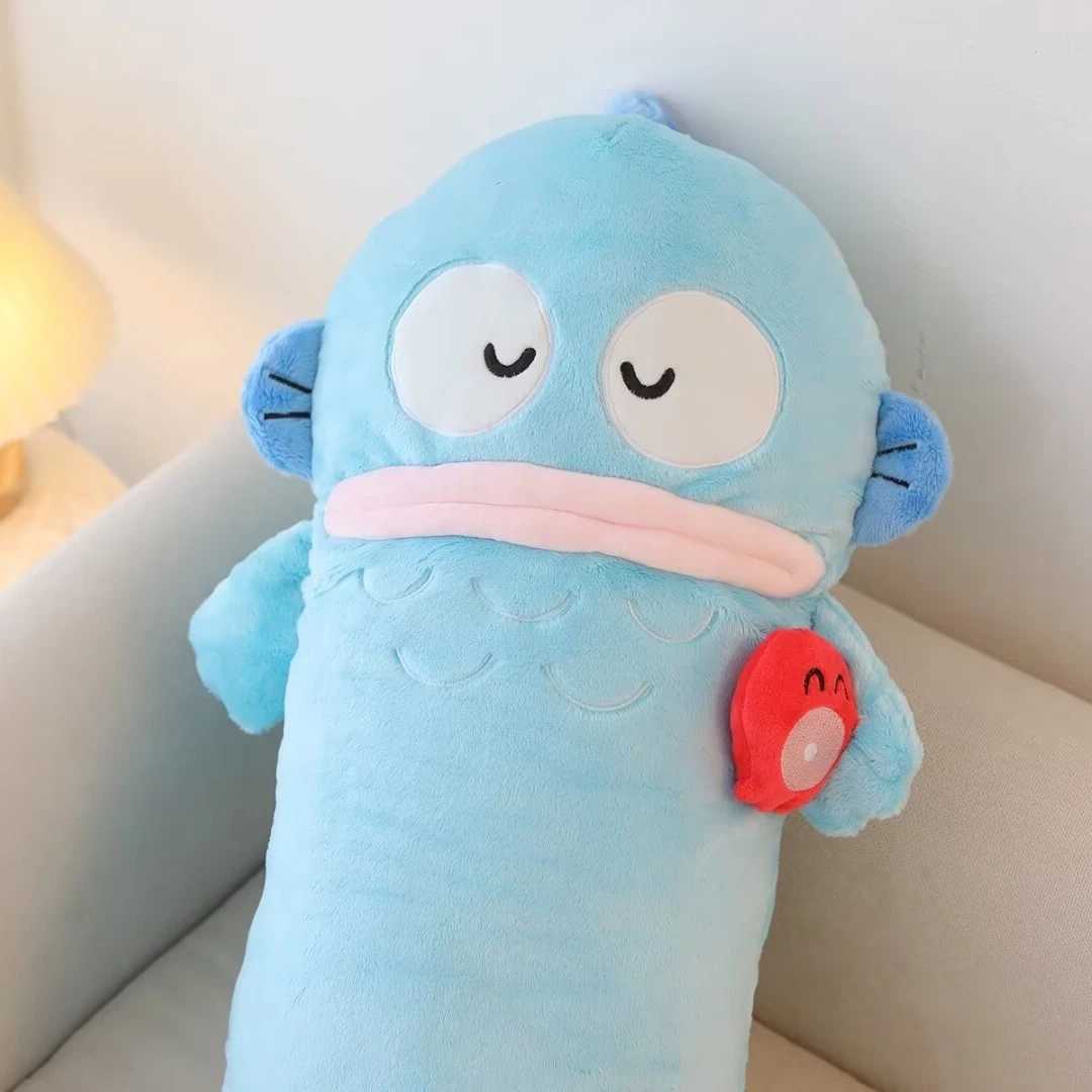 60cm Cute Hangyodon Long Cushion Stuffed Anime Cartoon Throw Pillow Sofa Bed Back Cushion Home Decor Xmas GiftsXJ250102