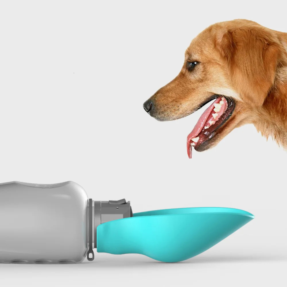 800ml Protable Pet Dog Water Bottle for Small Large Dogs Outdoor Hiking Leakproof Puppy Drinking Bowl Golden Retriever Supplies 250103