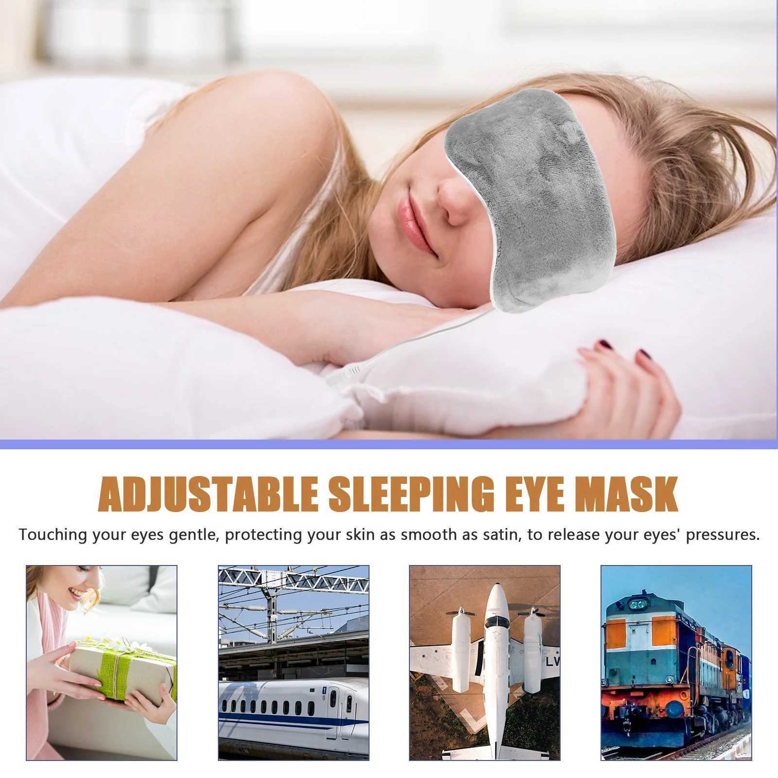 USB Eye Mask Heat Compress Blindfold Sleeping Steaming Heated Masks for Dry Eyes Nose Warming Streamer RechargeableXJ250103