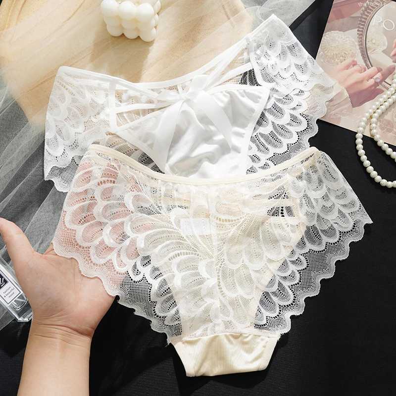 Sexy Traceless Female Lingerie Lace Bow Panties Cotton Crotch Breathable Panties Comfortable Stylish UnderwearXJ250103