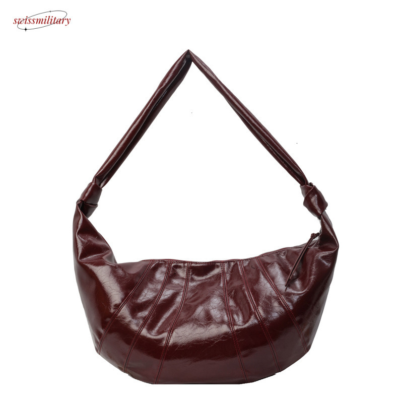 Large capacity dumpling for women 2025 new fashionable one shoulder crossbody tote cow horn bag #33 swissmilitary