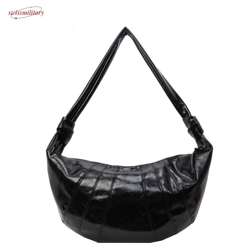 Large capacity dumpling for women 2025 new fashionable one shoulder crossbody tote cow horn bag #33 swissmilitary