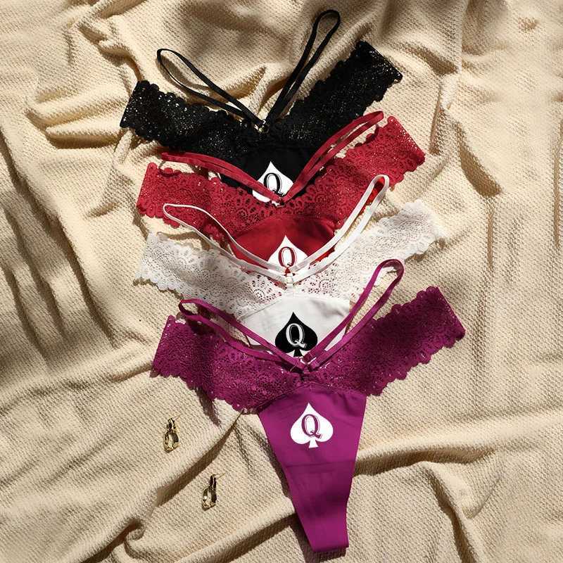 Q Spade print sexy womens underwear hot wife sports fitness seamless girl underwear low waist womens thong W250103