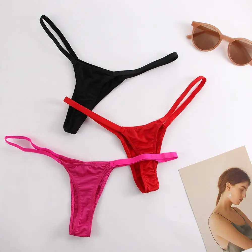 Womens intimate low rise cotton milk silk T-shaped back cotton G-striped sexy thong womens underwear W250103
