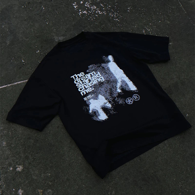Mens T-shirt ultra-fine cotton short sleeved shadow print Y2k top T-shirt Harajuku street clothing retro graphics Korean aesthetic clothing 250102