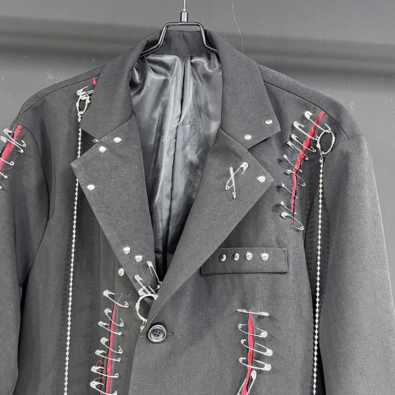 PFHQ Men's Original Worn Out Deconstruction Suits Outerwear Casual Pin Creativity Handsome Motorcycle Autumn New Blazers 21Z2083
